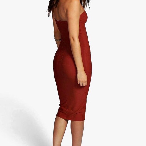 boohoo tube dress